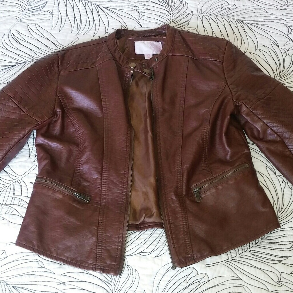 Girls Faux Leather Jacket